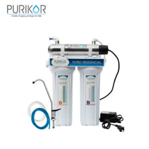 Sistema de filtración básica purikor de 3 etapas con luz uv